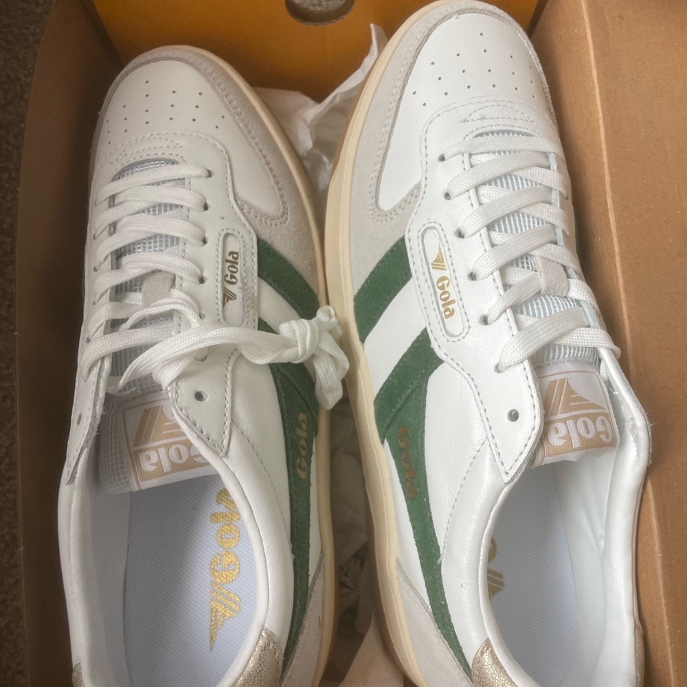 NEW Gola womens White and Green Sneakers - Picture 10 of 11
